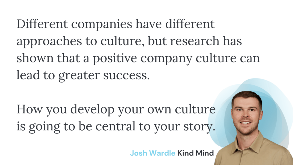 Graphic showing ROI of a positive company culture - lifted from text
